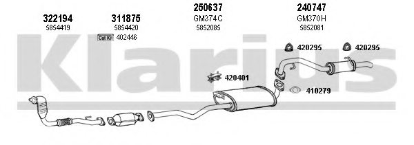 KLARIUS 391463E Exhaust System